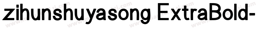 zihunshuyasong ExtraBold字体转换